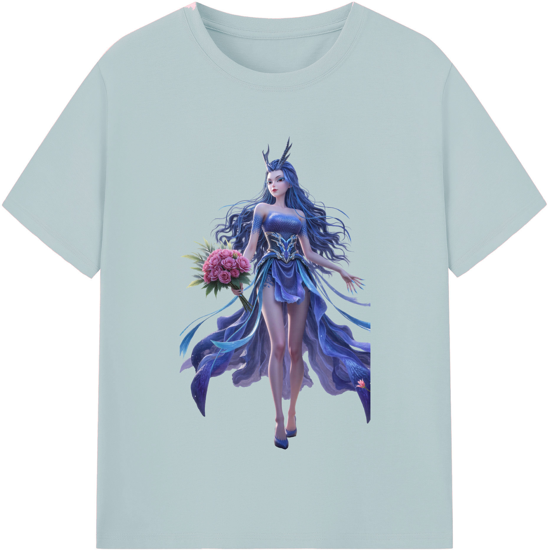 （画像用） Ne Zha 2 ナタ 魔童の大暴れ 綿100％半袖Tシャツ（フロントプリント）